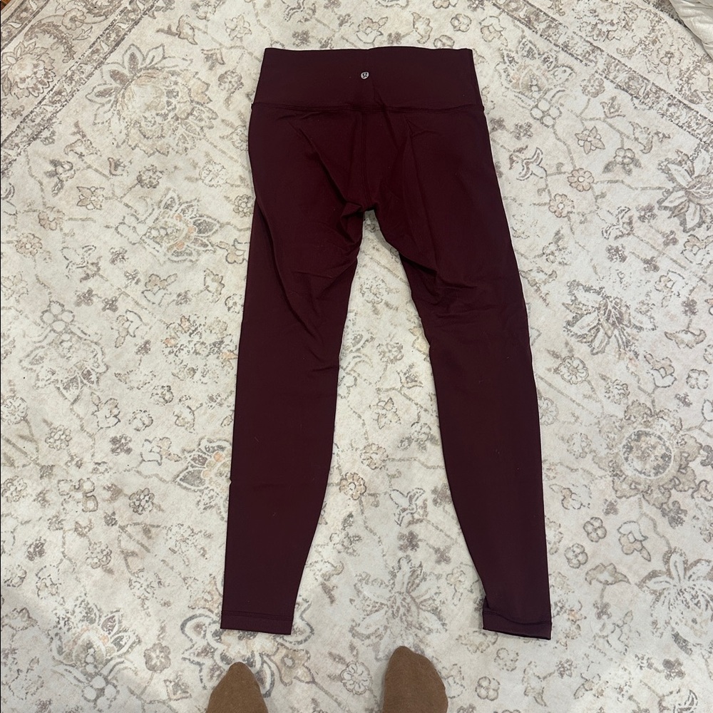 Lululemon Athletica Maroon Leggings - Picture 2 of 4